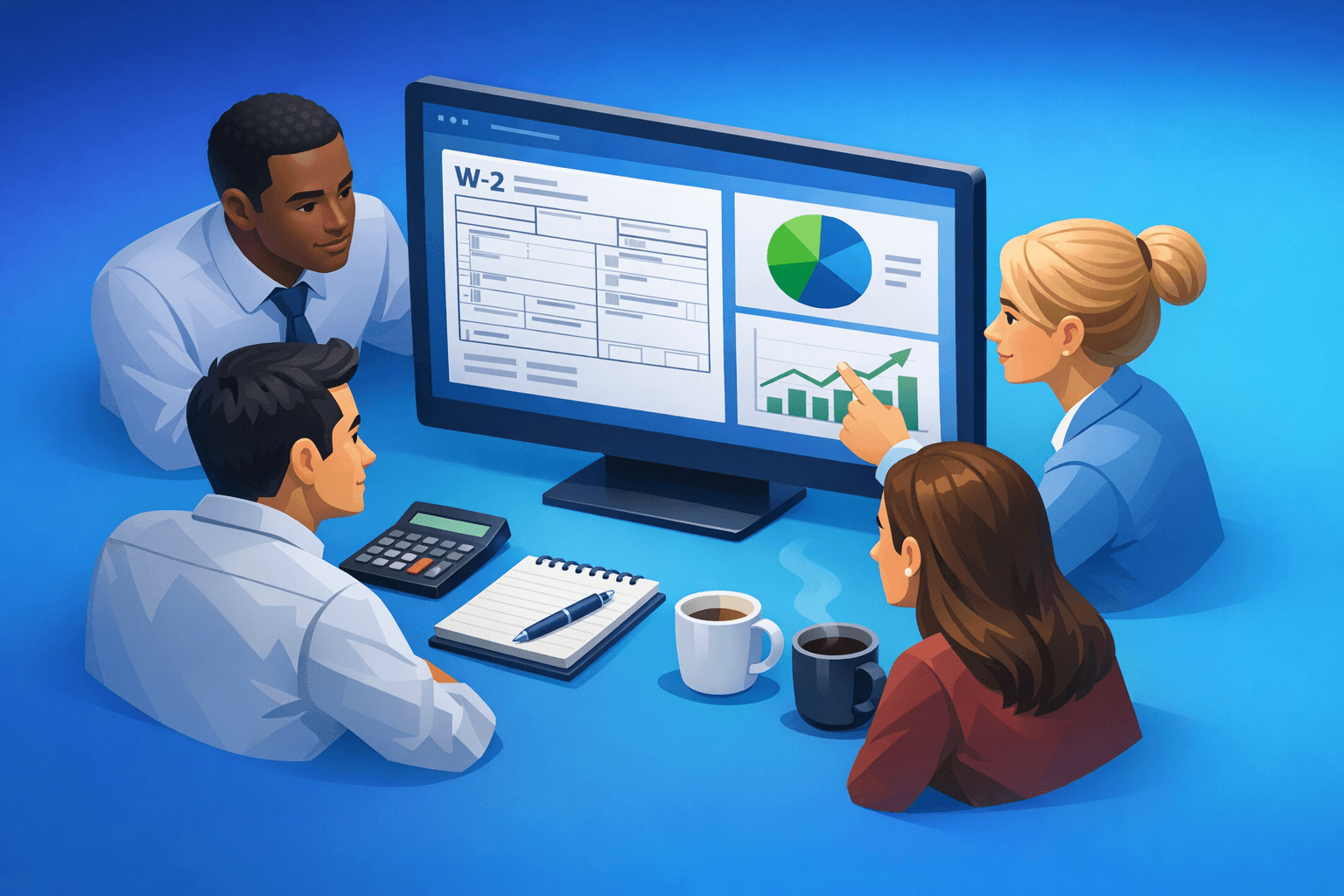 Filing W-2 forms with online payroll software