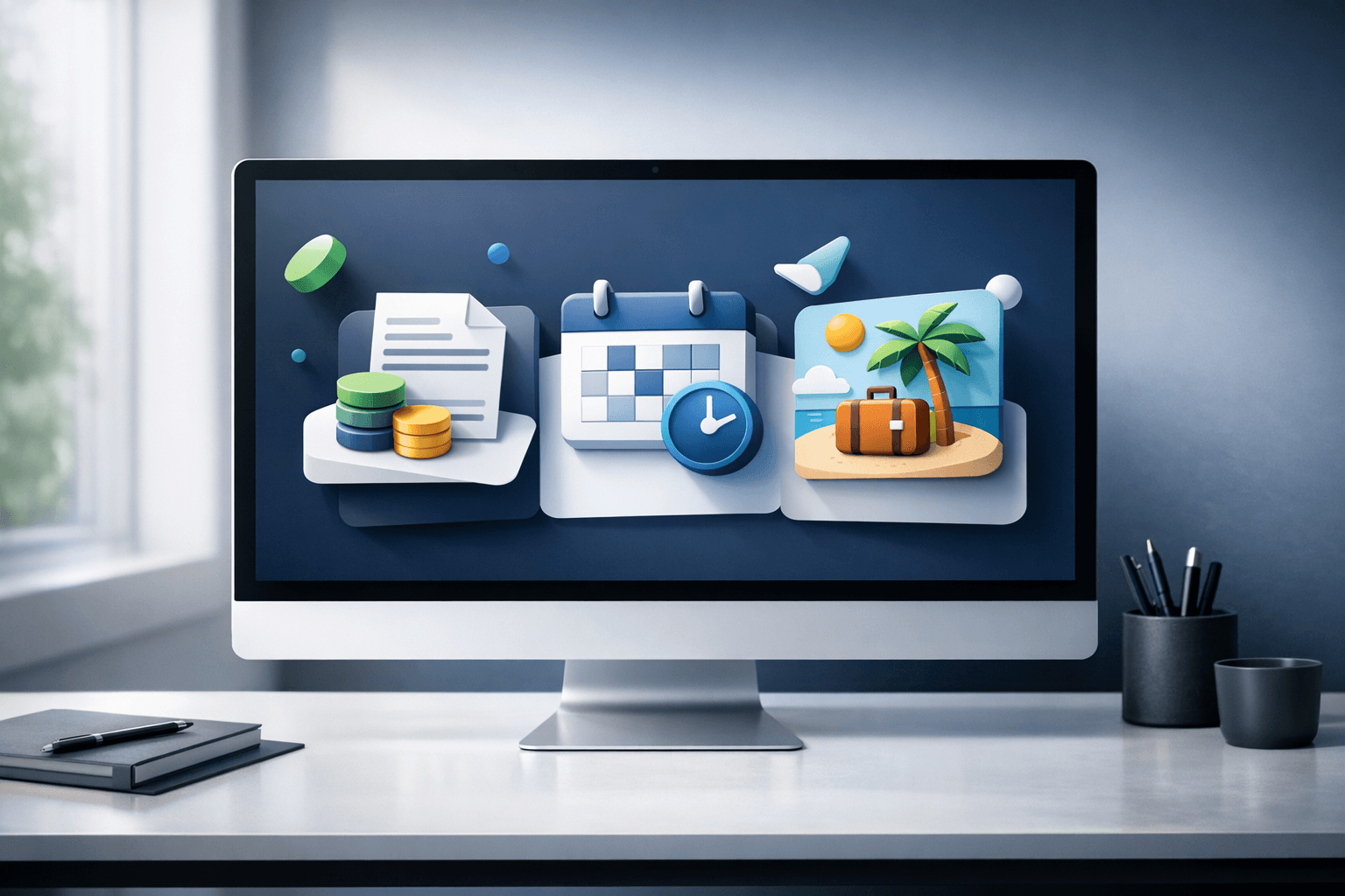 Using an employee self-service desktop portal for payslips, timesheets and leave